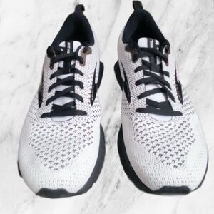 Brooks White and Black Athletic Shoes